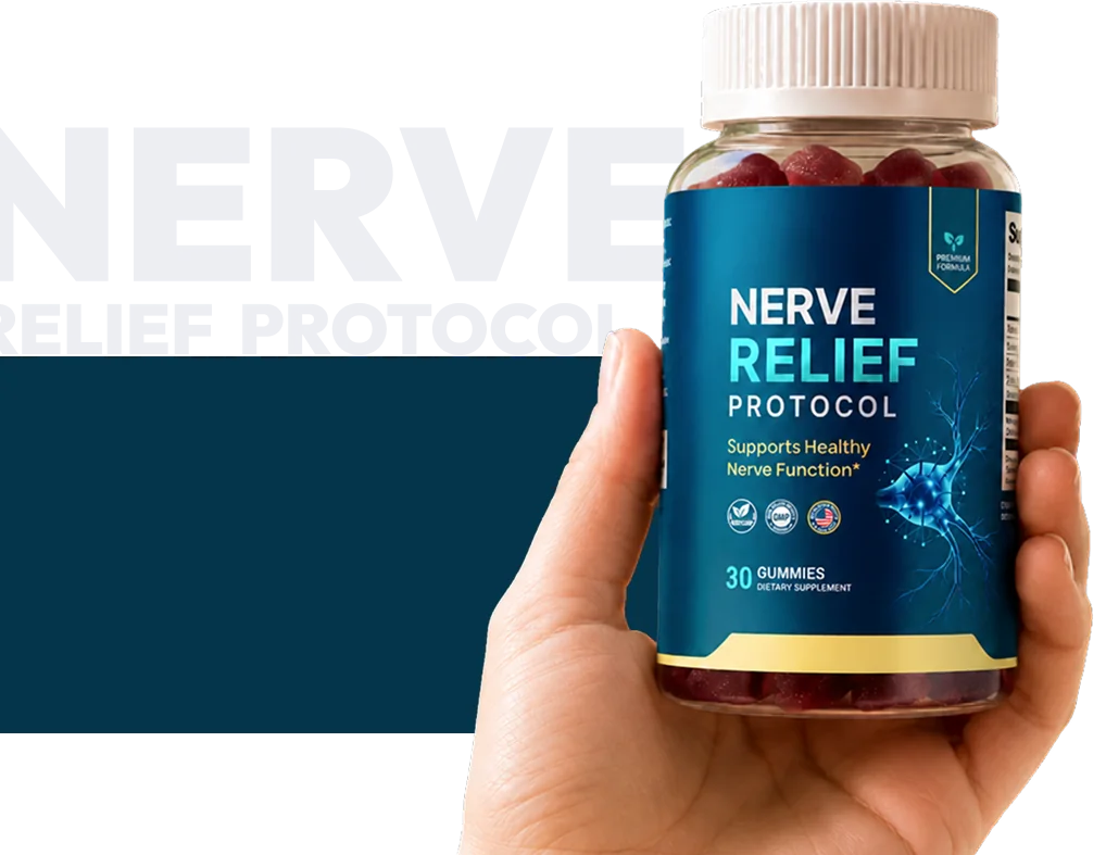 Nerve Relief Protocol bottle on a kitchen counter